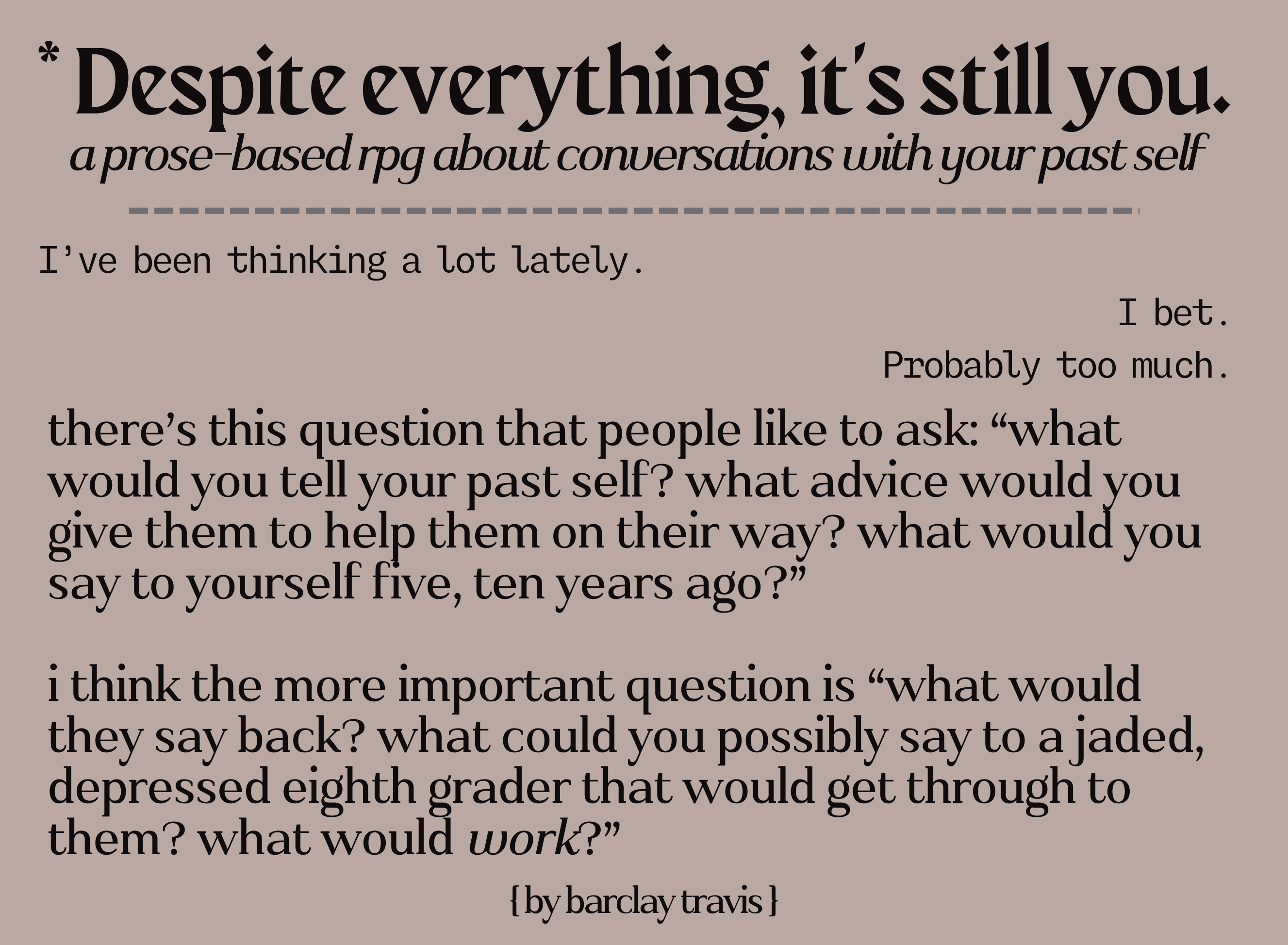  Despite Everything It s Still You By Barclay Travis