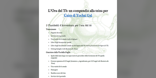 Cover image for L'Ora del Tè: un compendio alla teina per Cairn di Yochai Gal