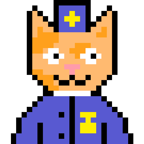 Officer Purrkins in cyberspace