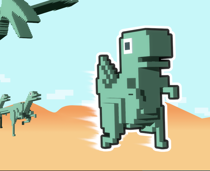 Dino Game Devlog - Rough time for Baby Dino by DevRatGames