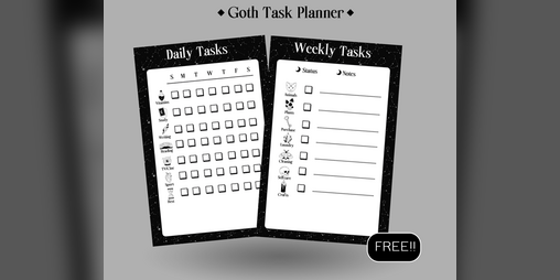Cover image for Goth Task Planner