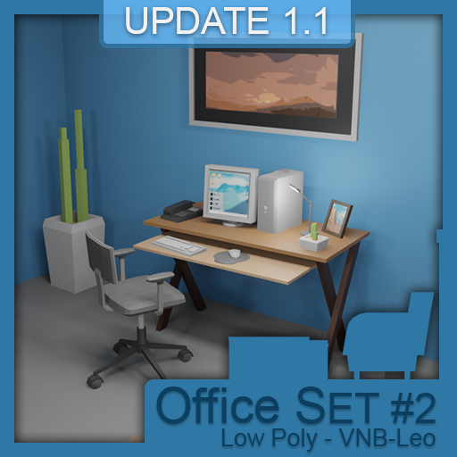 piloot test Imitatie Low Poly 3D Office Set #2 [VNB] [Update 1.1] by VNBP - Leo