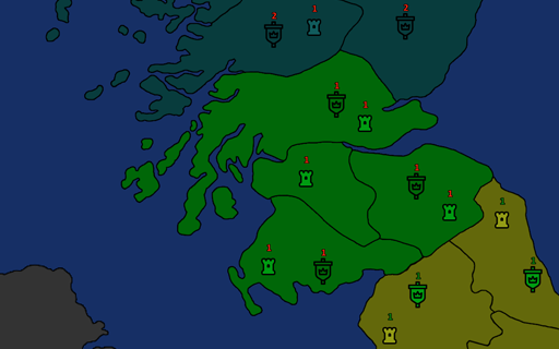 A screenshot of Scotland in Saxon Kings