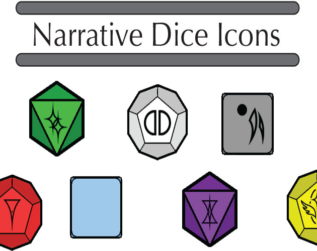 Narrative Dice Icons by ChaosModifier