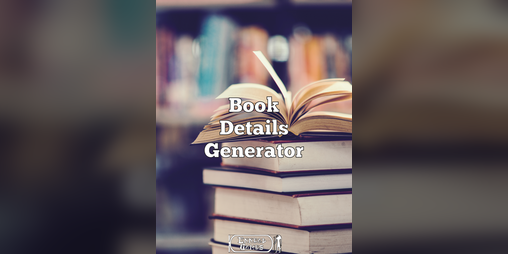 Cover image for Book Details Generator