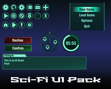 FREE Sci-Fi UI Game Asset Pack by Lucas Neves