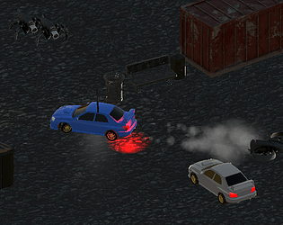 Just a monster shooter while driving a car