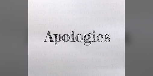 Cover image for Apologies