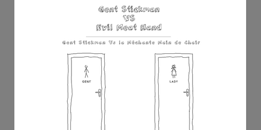 Cover image for Gent Stickman Vs Evil Meat Hand (French Edition)