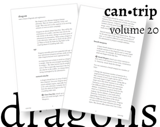 can•trip volume 20   - Rules for dragons in Crashing Beasts & Crumbling Halls. 