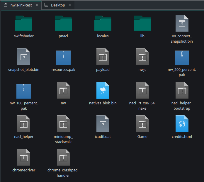 22 files, including four folders
