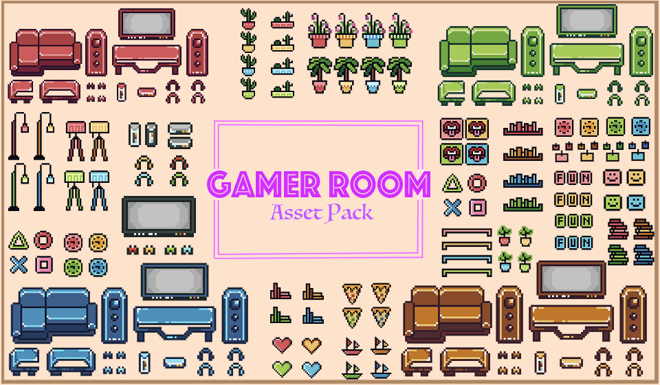 Gamer Furniture Pixel Pack