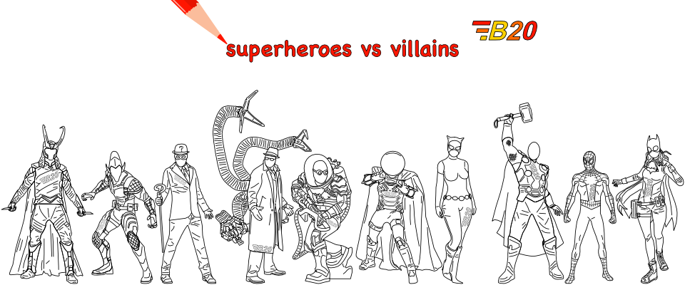 Superheroes vs villains