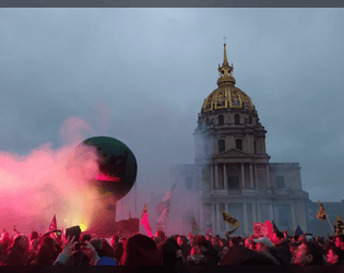 Bonne manif' !   - Jouez des personnes qui, durant une manifestation, se croisent, rient, crient et partagent 