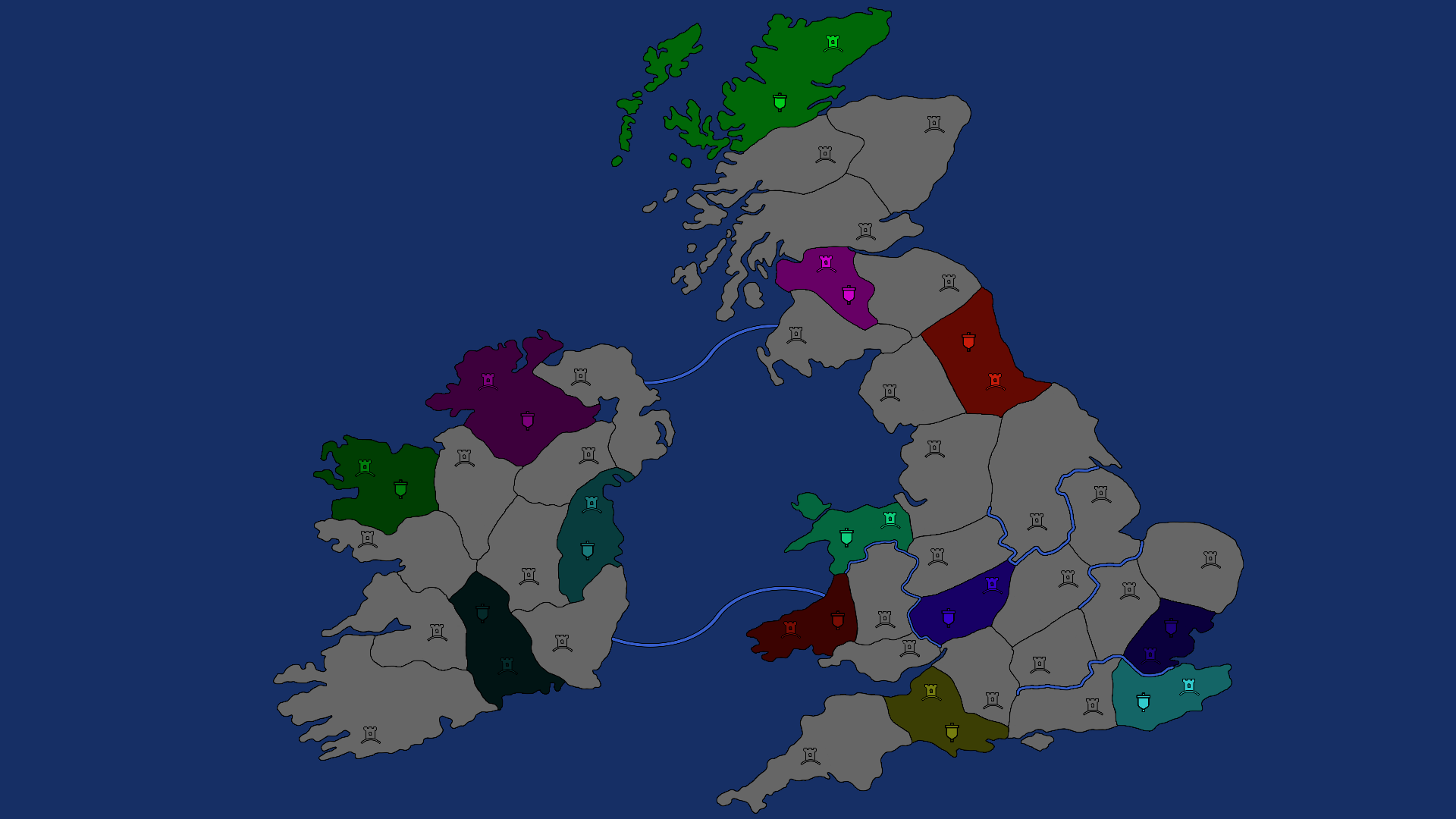 Campaign map in Saxon Kings