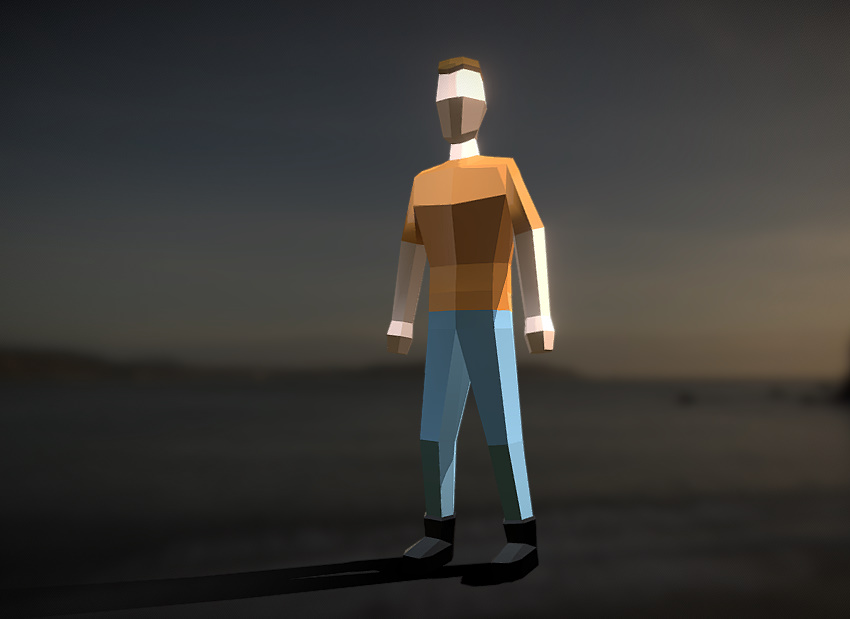 Low Poly Guy + Rigged