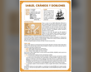 Sables, Cráneos y Doblones   - Un microRPG de piratas 