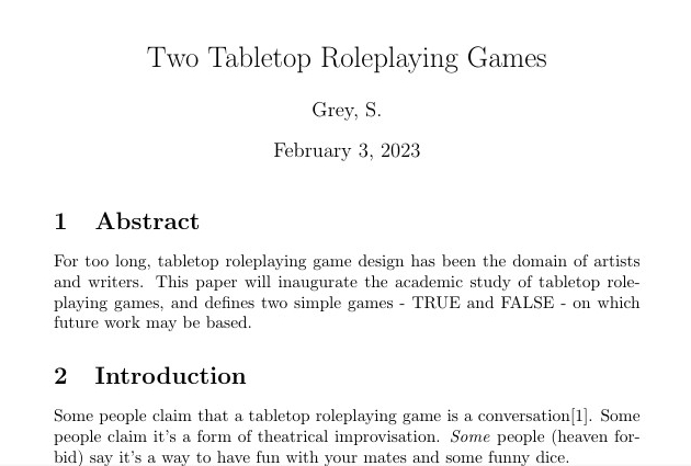 Cover image for Two Tabletop Roleplaying Games