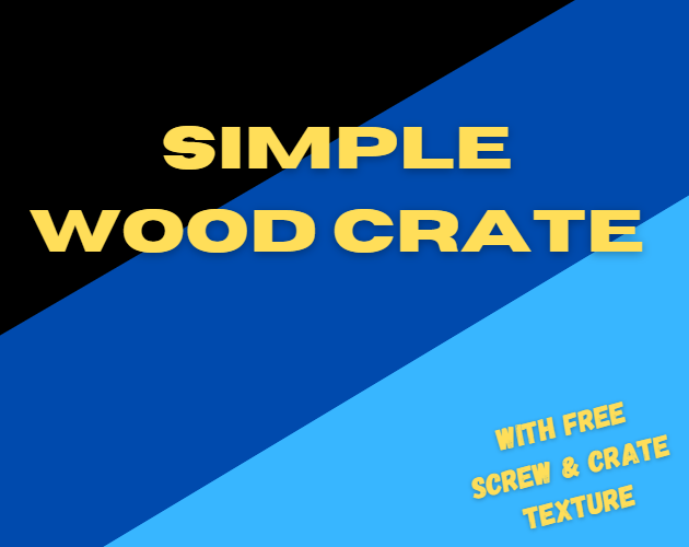 Simple Wood Crate with Free Screw Texture