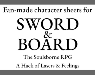 Sword & Board Fan PC Sheets   - for Sword and Board by AwkwardTurtle 