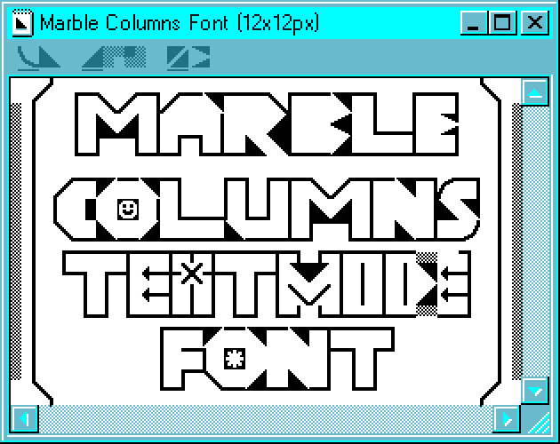  marble columns font graphic drawing textmode font by polyducks
