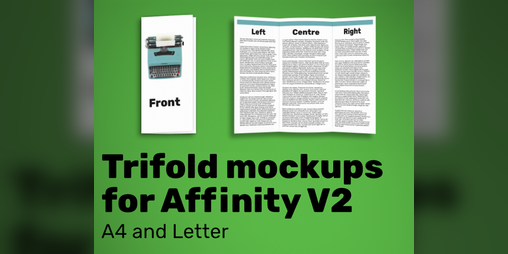 Cover image for Trifold mockups for Affinity V2 - A4 and Letter