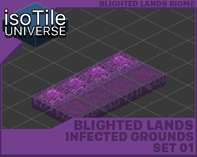Isometric Tiles - Blight - Infected Grounds - Set 01 by isoTile Universe