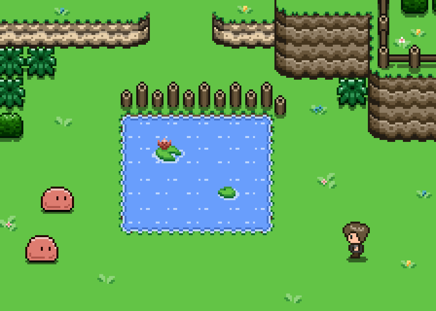 Peaceful pixels the grassland tileset and asset pack 16x16 by schwarnhild