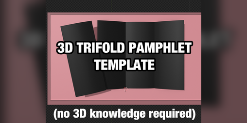 Cover image for 3D Trifold Pamphlet Template (Blender)