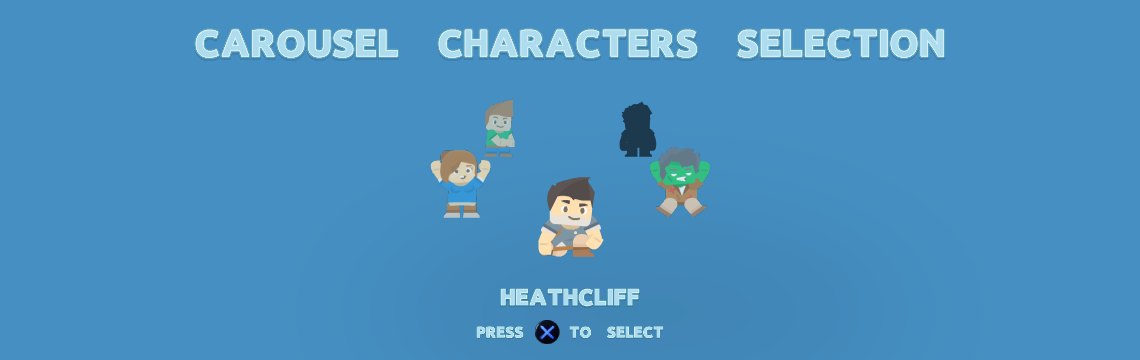 Carousel Characters Selection For GameMaker: Studio