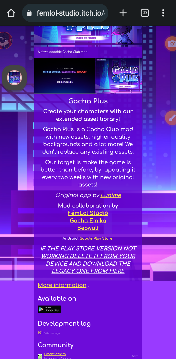 About: gacha plus : New Mod Studio (Google Play version)