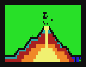 Volcano Rescue (Tandy TRS-80 MC10) by Jim Gerrie