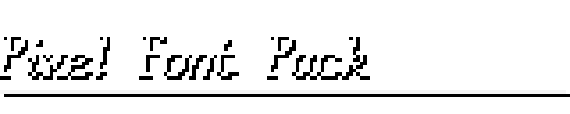 Pixel Font Pack