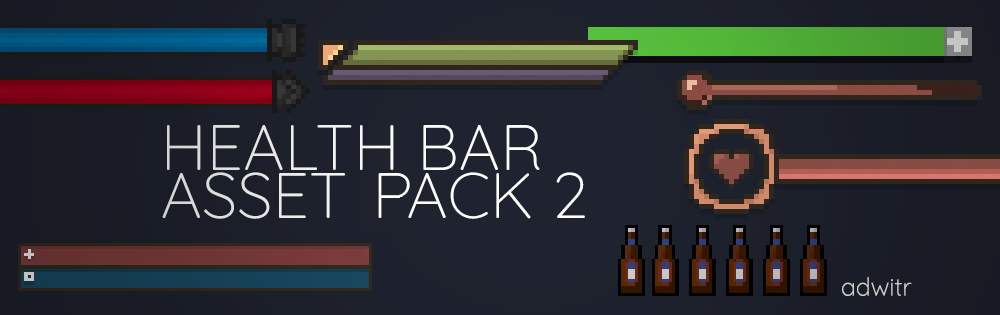 Pixel Health Bar Asset Pack 2