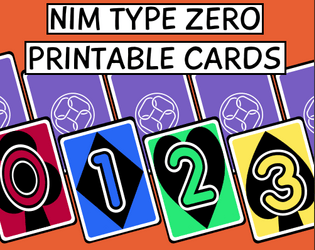 Printable Nim Type Zero Cards - Kakegurui   - Print and Play Nim Type Zero from Kakegurui 