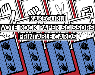 Printable Vote Rock Paper Scissors Cards - Kakegurui   - Print and Play Vote Rock Paper Scissors from Kakegurui 