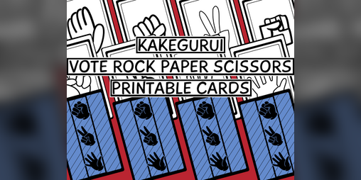 Cover image for Printable Vote Rock Paper Scissors Cards - Kakegurui