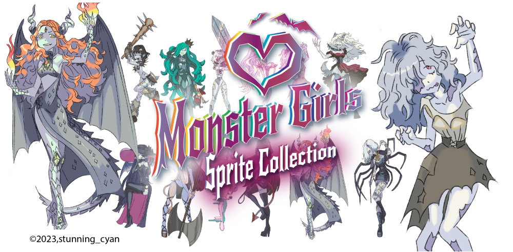 Monster Girls Sprite Collection for Rpg Maker MZ-MV