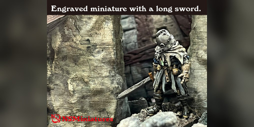 Cover image for Engraved miniature with a long sword.