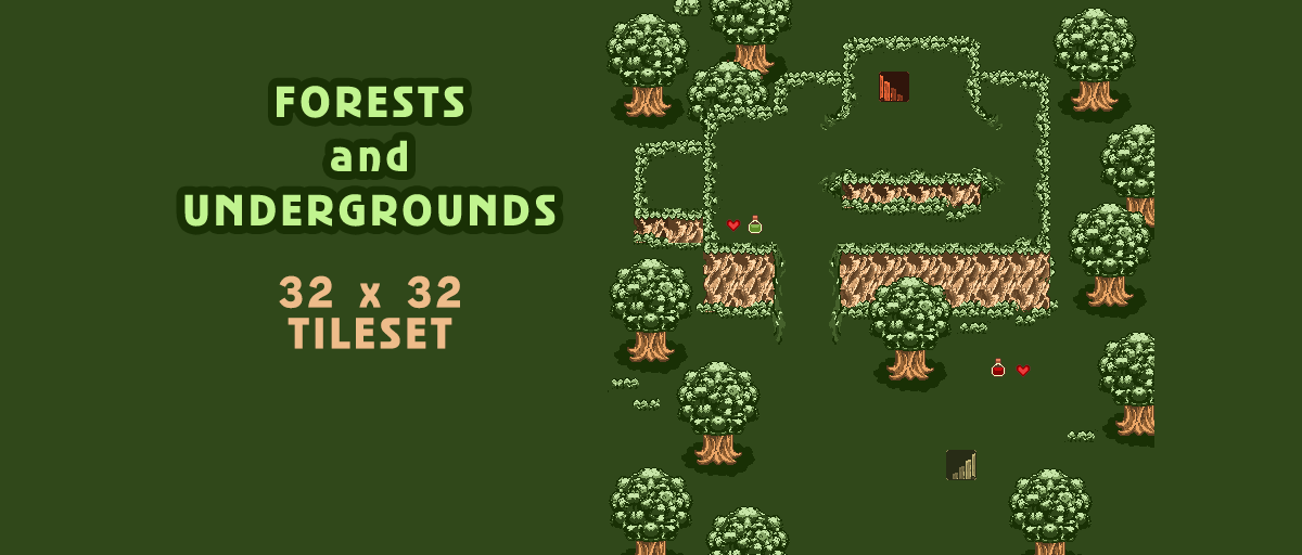 FORESTS AND UNDERGROUNDS PIXELS ASSETS