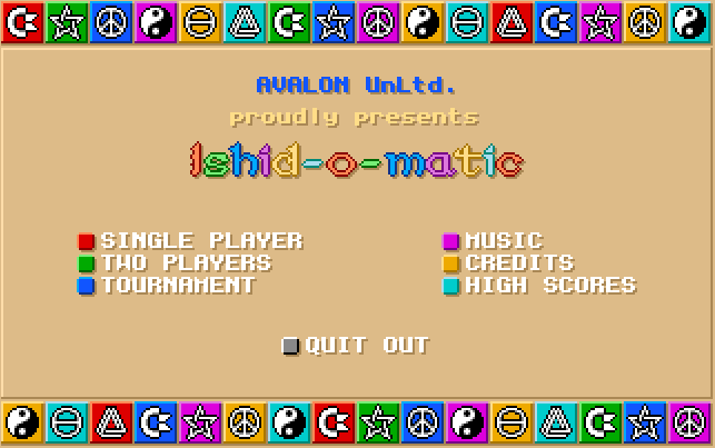 Ishid-O-Matic main menu