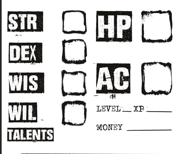 GLAIVE v2 Character Sheet by tesladyne