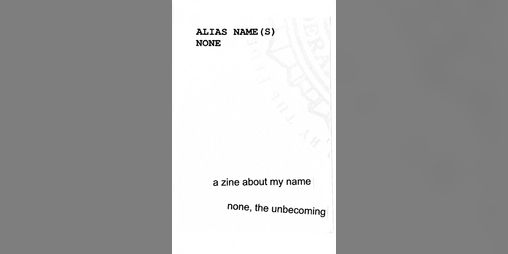Cover image for ALIAS NAME(S) NONE