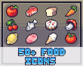 Pixel exotic fruits. Cartoon stylized fruit icons for 2D game, 8