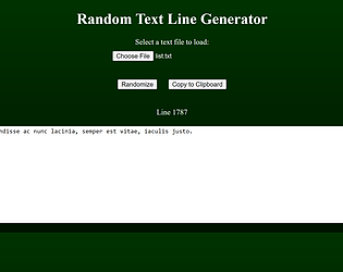 Random Text Line Generator