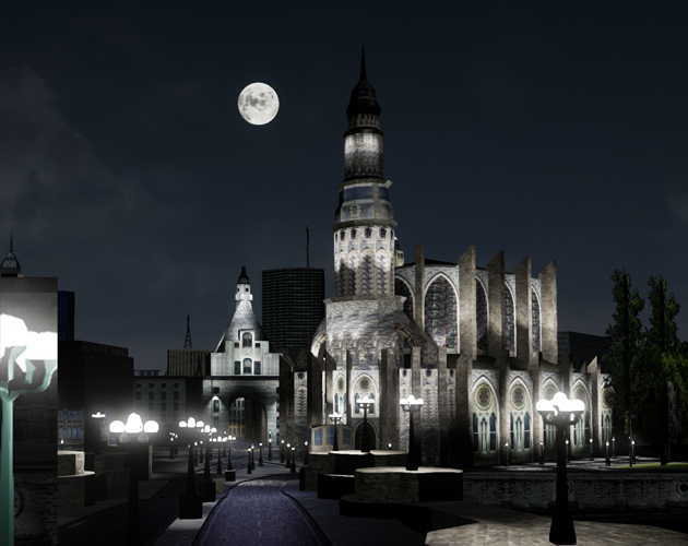 A Dresden Look-Alike City Liminal Lockdown Driving Simulator