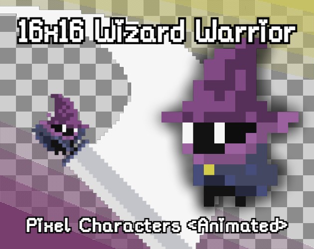 Pixel Characters - Wizard Warrior 16x16 by GIANMANSUPER