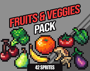 Added eighty fruit, nuts, and seeds to my free pixel art asset pack on  itch.io. Link in comments. : r/gameassets