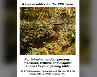 Random tables for the RPG table  