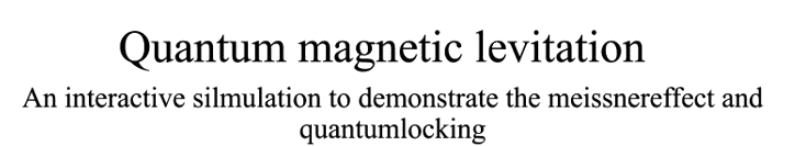 Quantum magnetic levitation applet